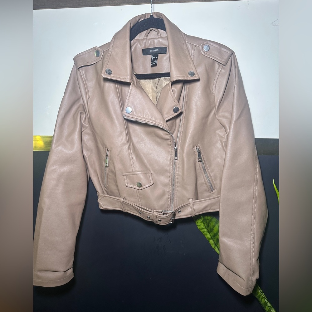 Forever 21 Brown Faux Leather Jacket